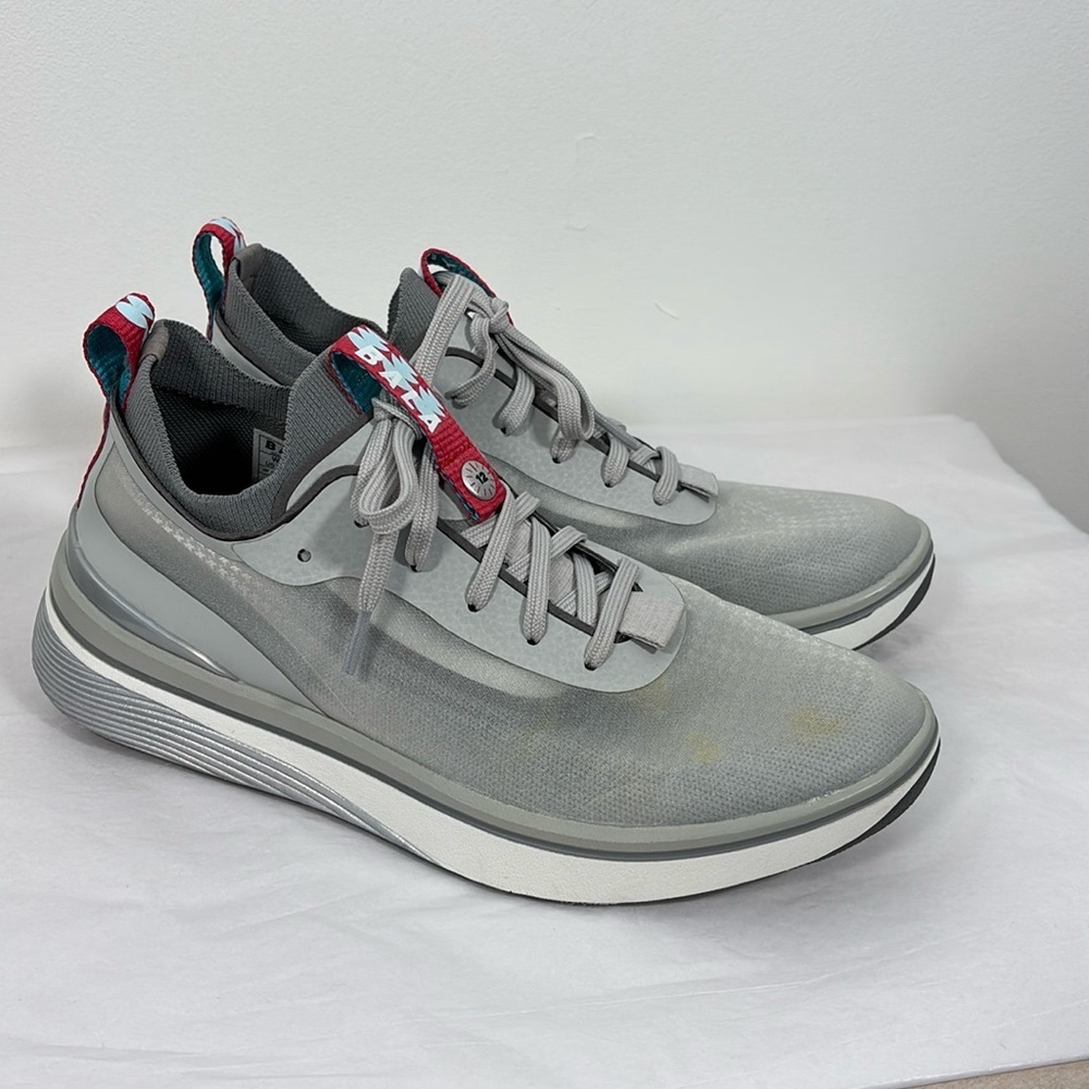 Bala Twelves Comfort‎ Sneaker Shoe Size 8 Grey Red Nurse Work Lace Up Supportive
